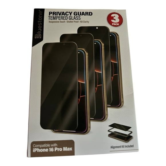 SM Privacy Guard Tempered Glass for iPhone 16 - Picture 1 of 3